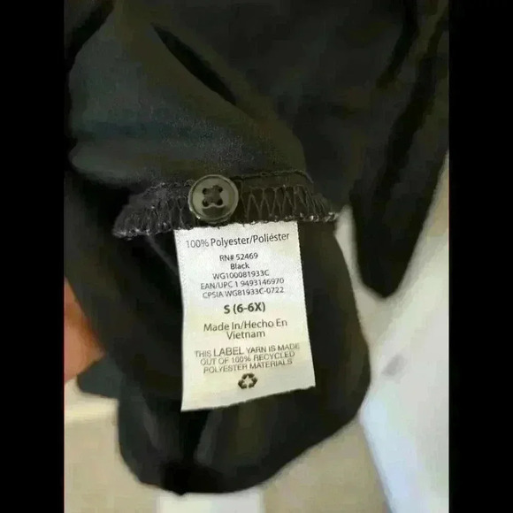 Chic Black Dotted Dress with Ruffled Sleeves for Girls 6-6X - Picture 4 of 4